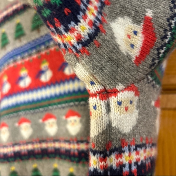 Boden Women’s Christmas Fair Isle Santa/Tree/Snowmen Wool blend Sz XS-EUC - Picture 5 of 9
